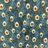 Peacock feather fabric (grey/red)