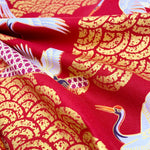 Art Deco Cranes fabric (red)