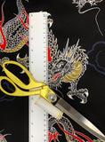 Large dragons fabric (black or red)