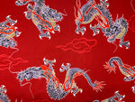 Large dragons fabric (black or red)