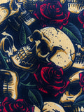Skulls & Roses fabric