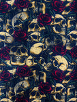 Skulls & Roses fabric