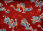 Large dragons fabric (black or red)