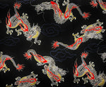Large dragons fabric (black or red)