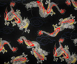 Large dragons fabric (black or red)