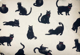 Cat linen fabric (large print)