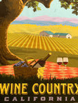 California Wine Country fabric panel