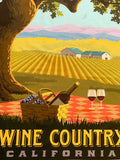 California Wine Country fabric panel