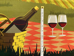 California Wine Country fabric panel