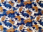 Tigers & Waves fabric (blue)