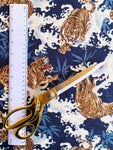 Tigers & Waves fabric (blue)