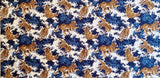 Tigers & Waves fabric (blue)