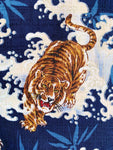 Tigers & Waves fabric (blue)