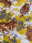 Tigers and Waves fabric (yellow)