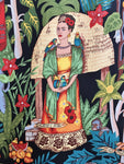 Frida's Garden (heavyweight) fabric (black)