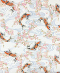 Cherry Blossom and Carp Japanese fabric (ivory)