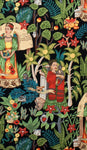 Frida's Garden (heavyweight) fabric (black)