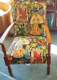 Frida's Garden (heavyweight) fabric (black)