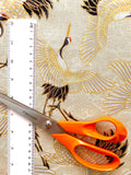 Japanese cranes fabric (cream)