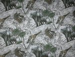 Safari Animals fabric (grey)