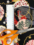 Japanese Ladies fabric (black)