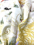Cranes and Chrysanthemums fabric (ivory)