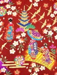 Geisha fabric (red)