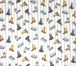 Crafty Cats fabric (ivory stripe)