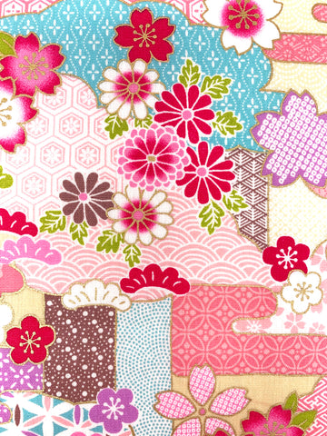 Japanese Pink Floral fabric