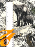 Safari Animals fabric (ivory)