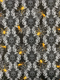 Skulls and Spiders fabric