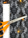 Skulls and Spiders fabric