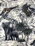 Safari Animals fabric (ivory)
